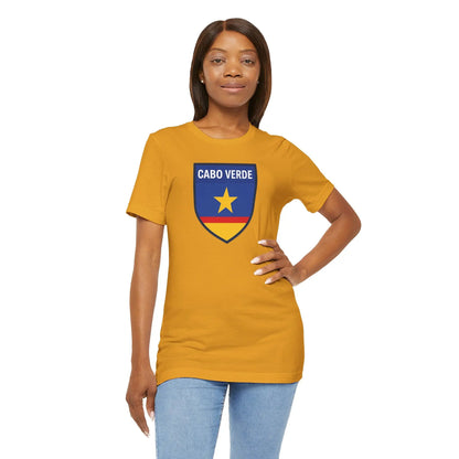 Cabo Verde Shield T‑Shirt — Cape Verde Pride Travel Tee by Printify