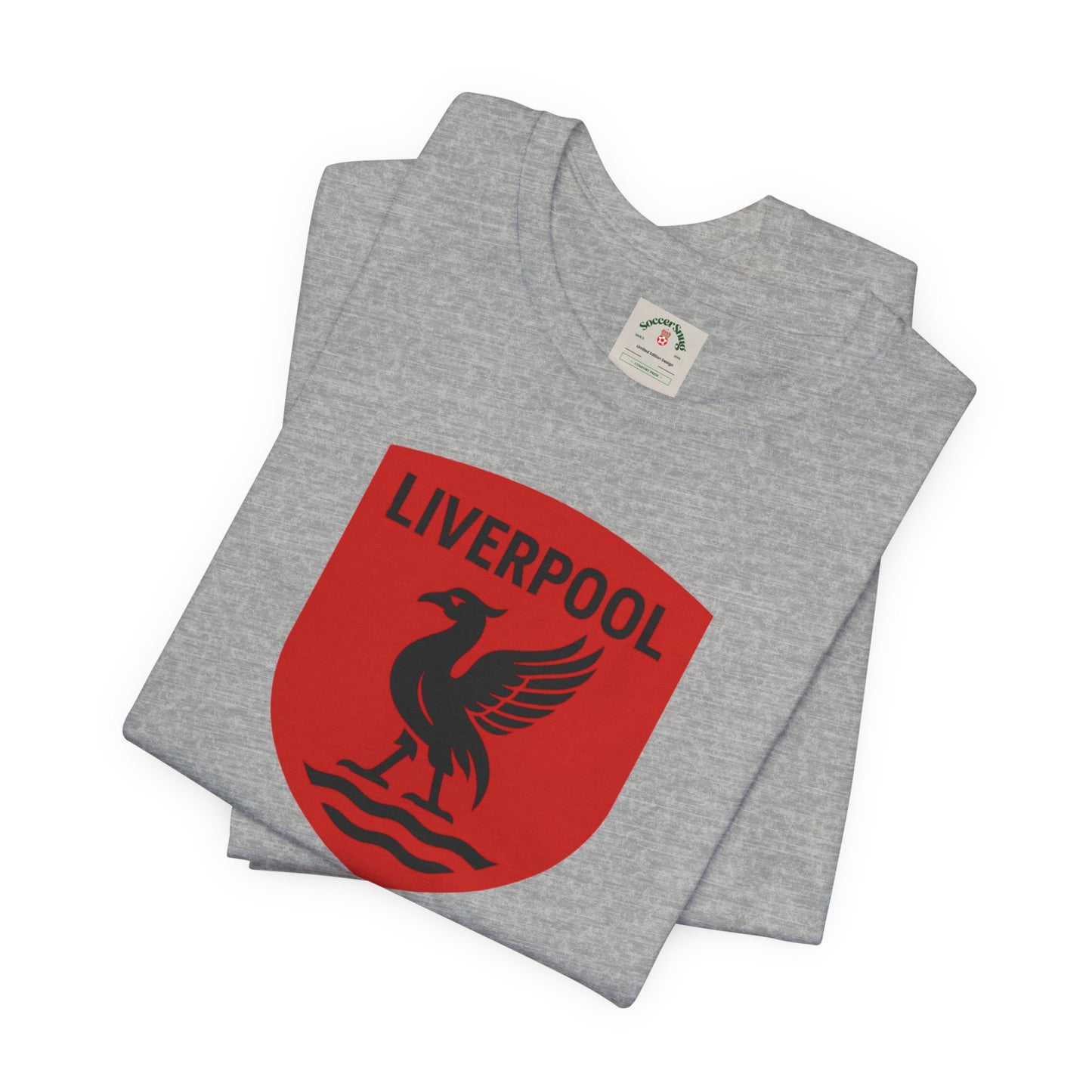 Liverpool Crest T Shirt Retro Red Shield Football Tee