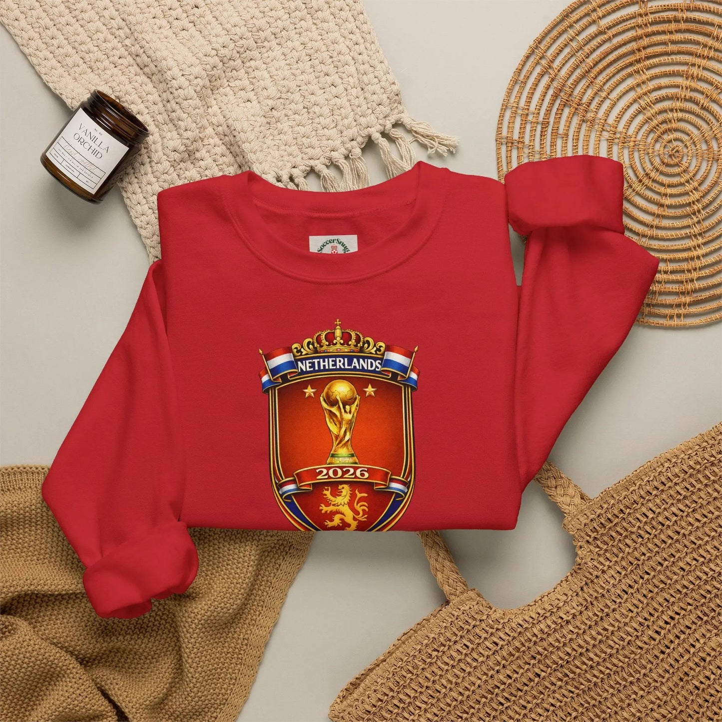 Netherlands 2026 World Cup Crest Crewneck by Printify