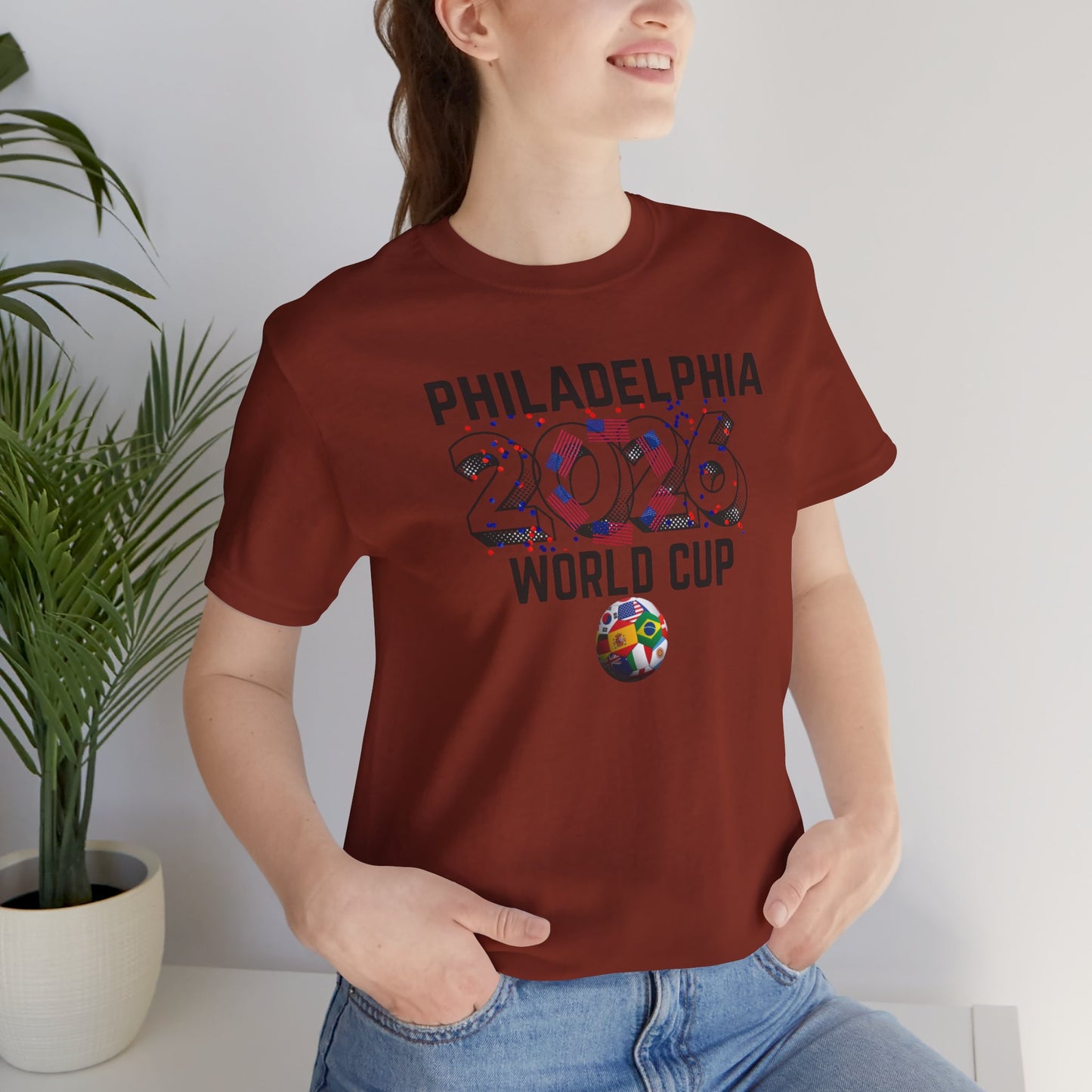 Philadelphia World Cup 2026 Unisex Streetwear Cotton Crew Tee