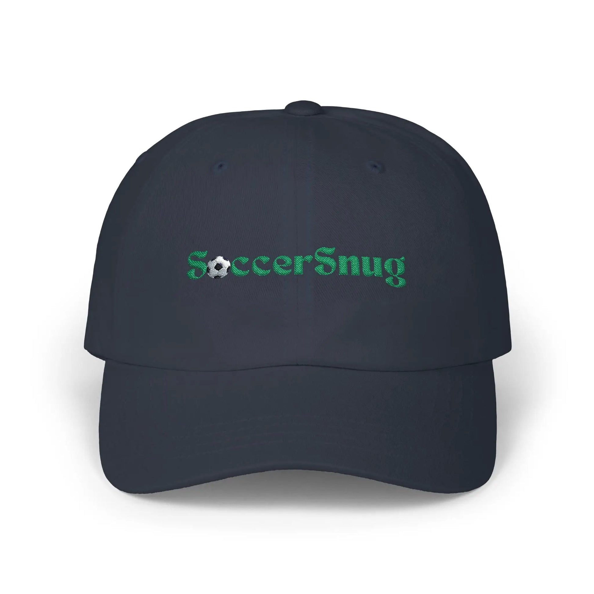 SoccerSnug Embroidered Dad Cap Casual Soccer Fan Baseball Hat by Printify