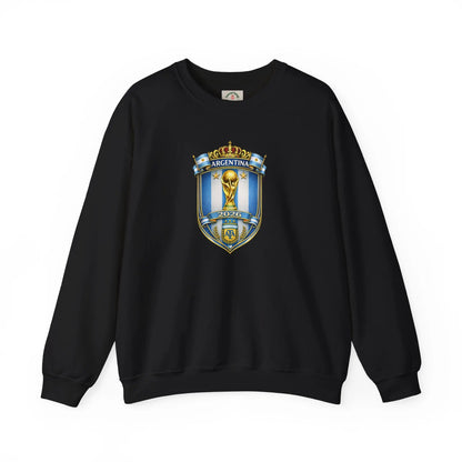Argentina World Cup Crest Embroidered Crewneck Sweatshirt by Printify