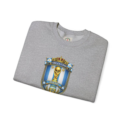 Argentina World Cup Crest Embroidered Crewneck Sweatshirt by Printify