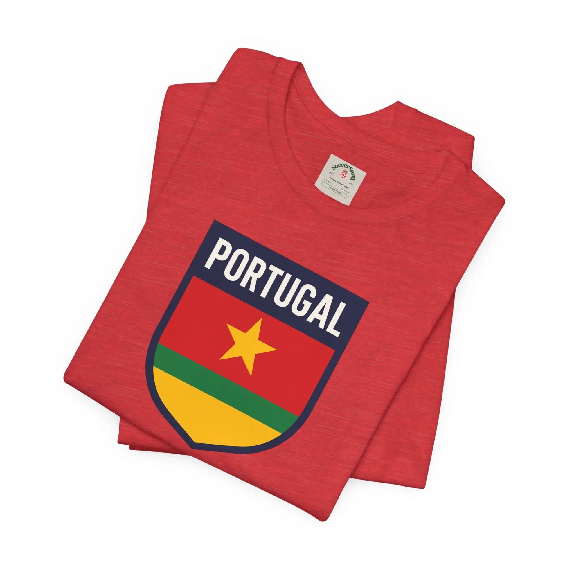 Portugal World Cup 2026 Unisex Premium Fitted Cotton Crew Neck Tee by Printify