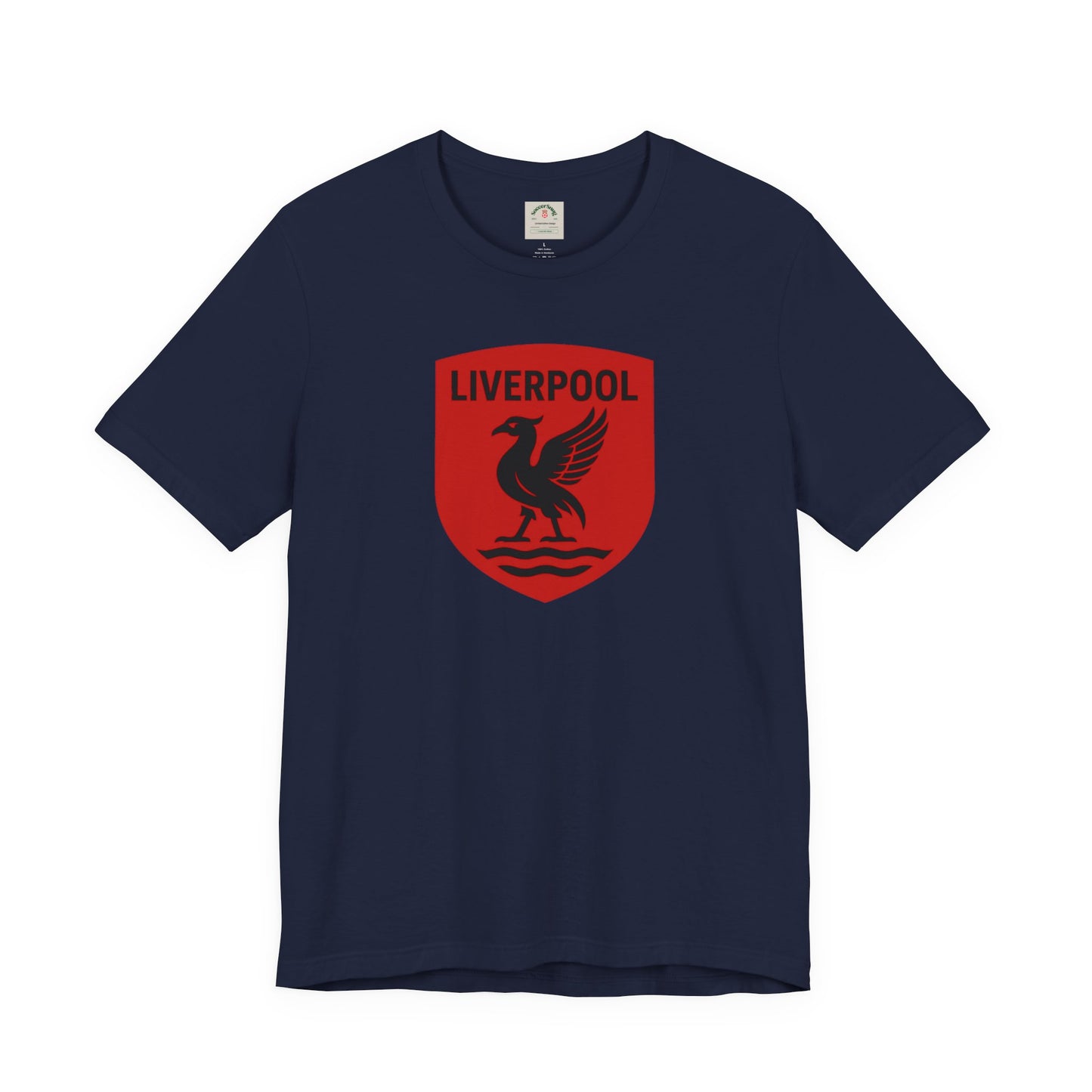 Liverpool Crest T Shirt Retro Red Shield Football Tee