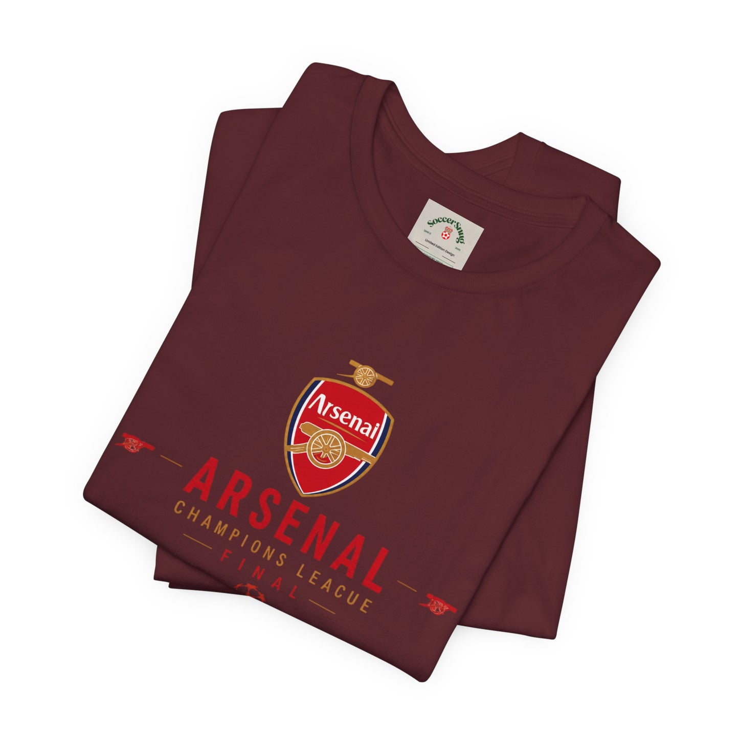 Arsenal Champions League Final Unisex Soccer Jersey Short Sleeve Tee
