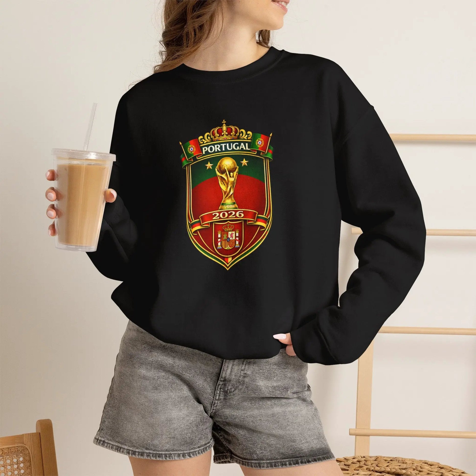 Portugal World Cup 2022 Crest Sweatshirt by Printify
