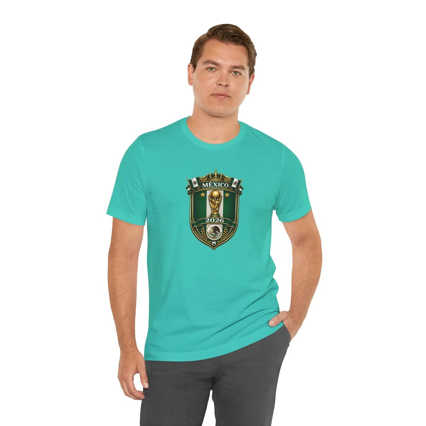 Mexico 2026 World Cup Crest T-Shirt — Soccer Fan Jersey Tee by Printify