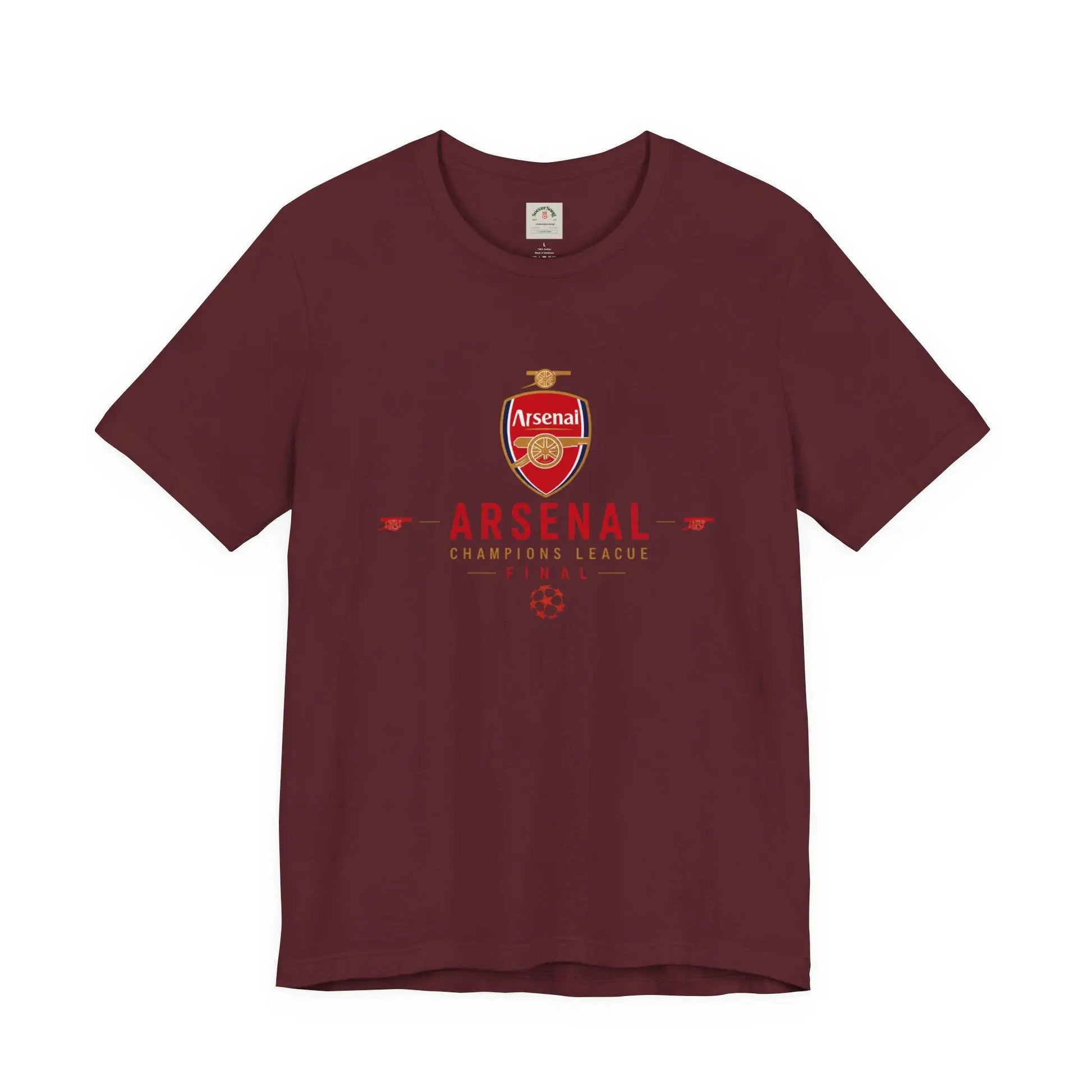 Arsenal Champions League Final Unisex Soccer Jersey Short Sleeve Tee by Printify
