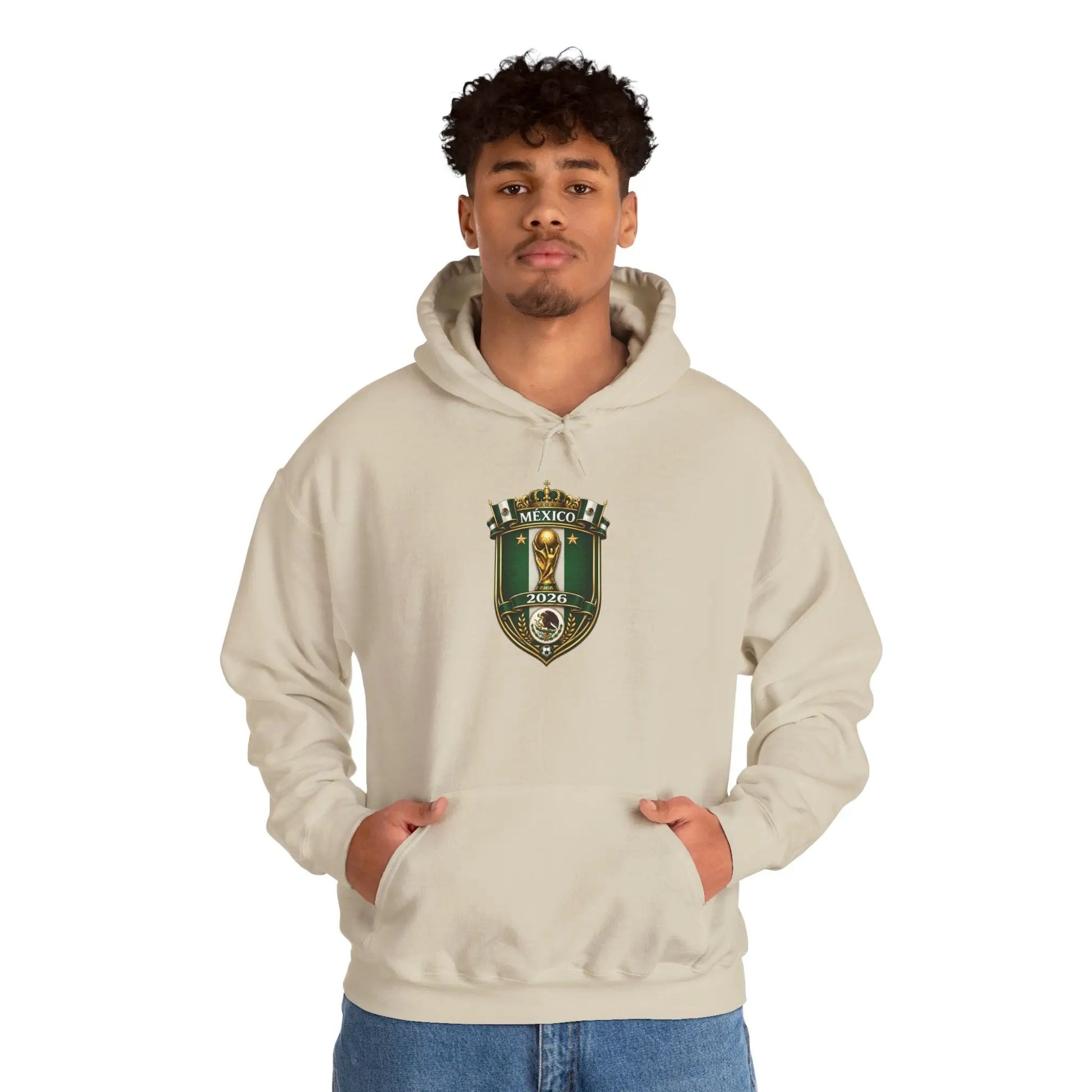 Mexico World Cup Slytherin Crest Hoodie Green Shield Pullover by Printify