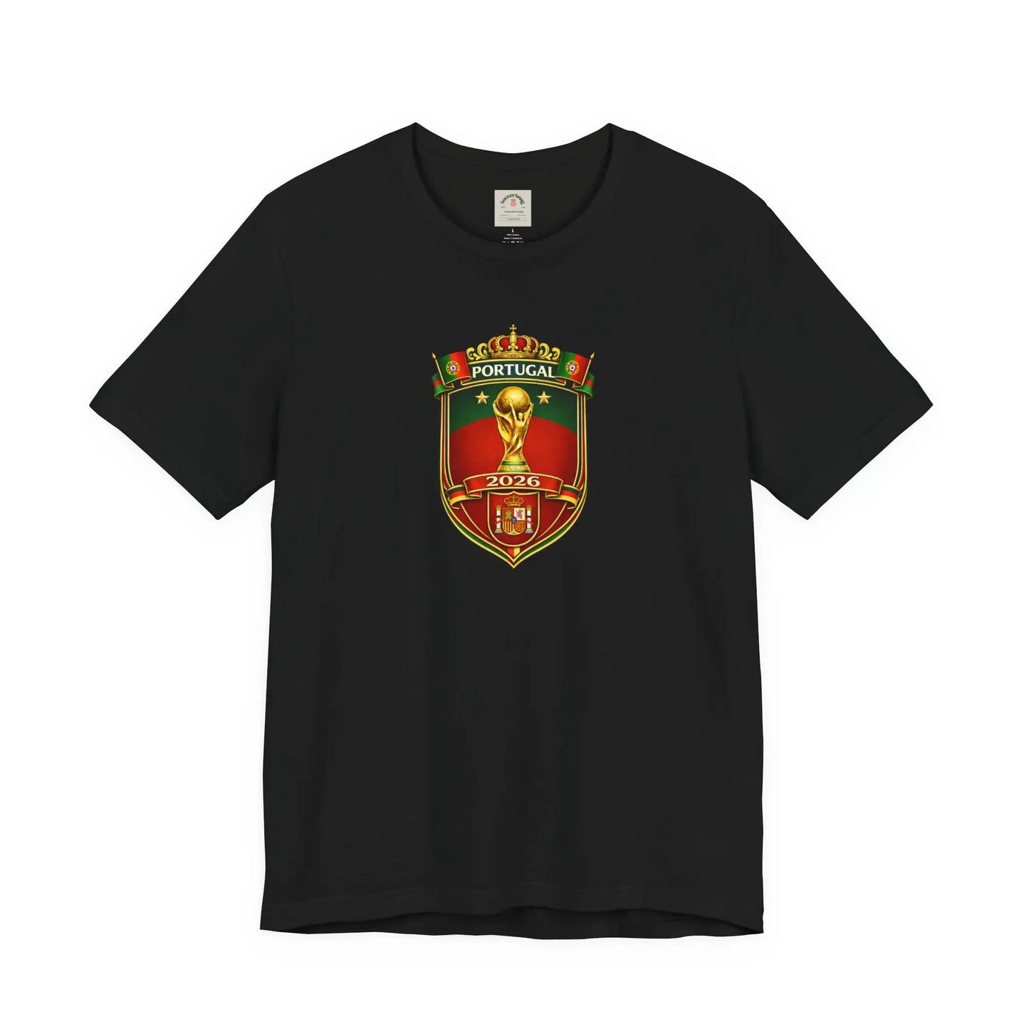 Portugal World Cup Soccer Crest Tee by Printify