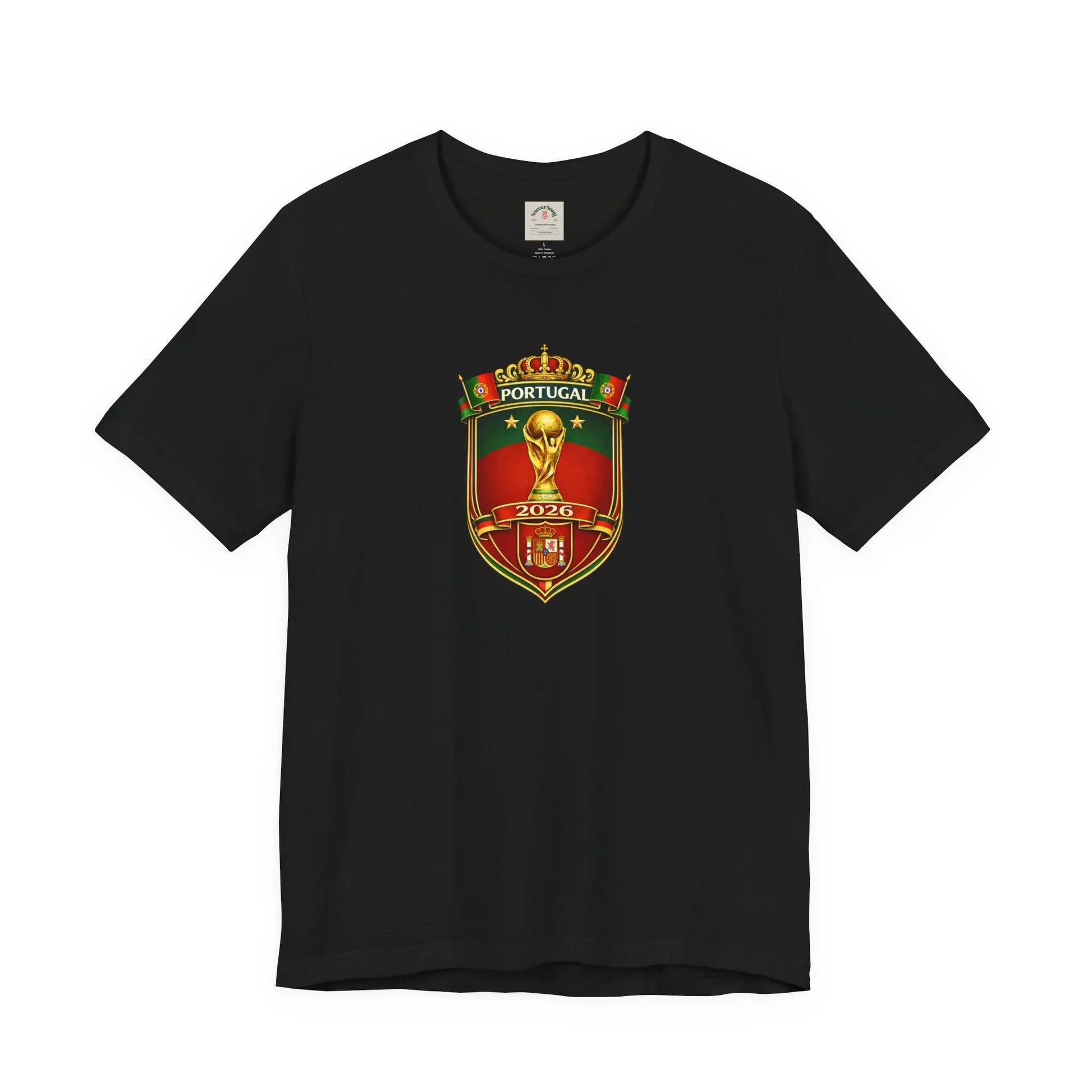 Portugal World Cup Soccer Crest Tee by Printify
