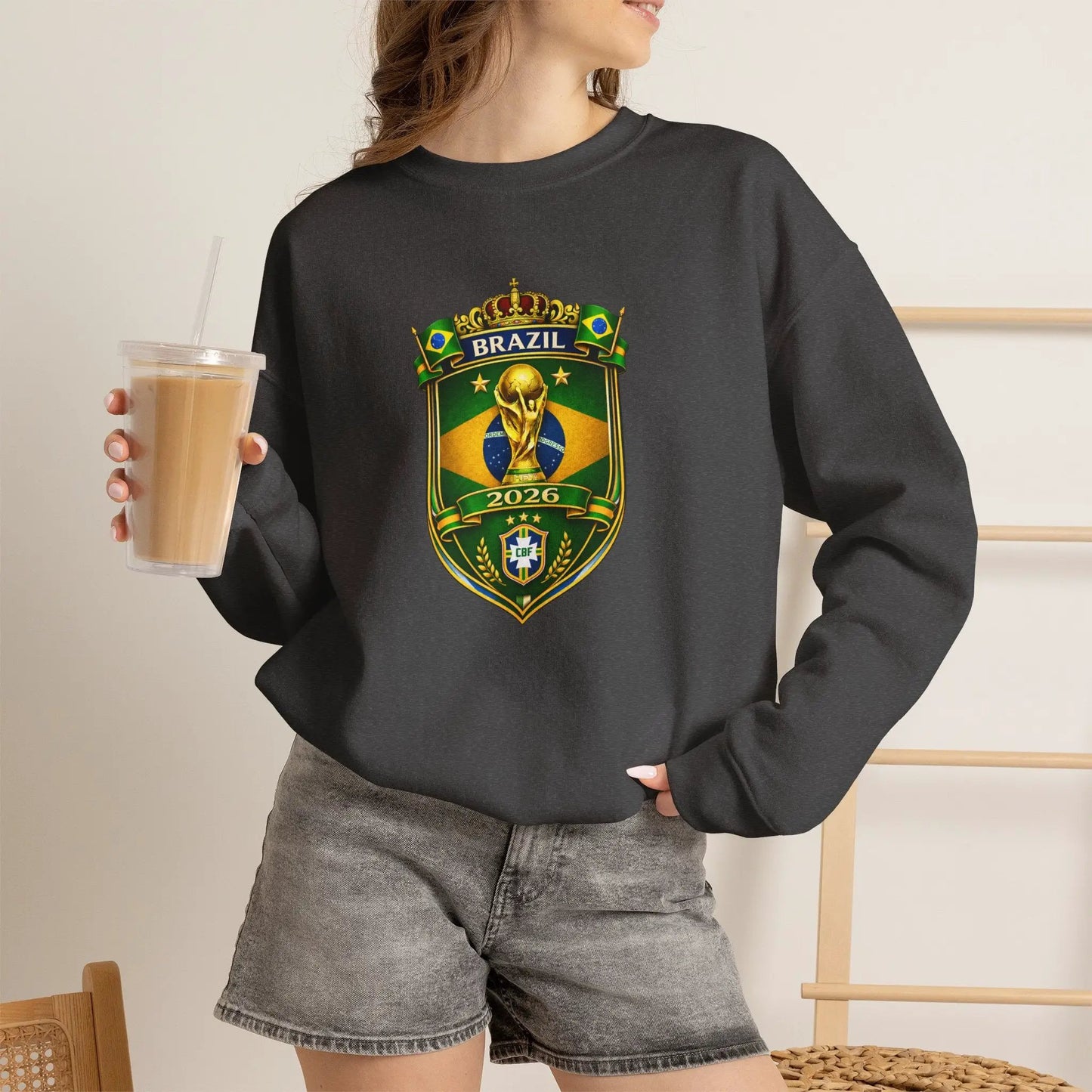 Brazil World Cup 2026 Crewneck Sweatshirt by Printify