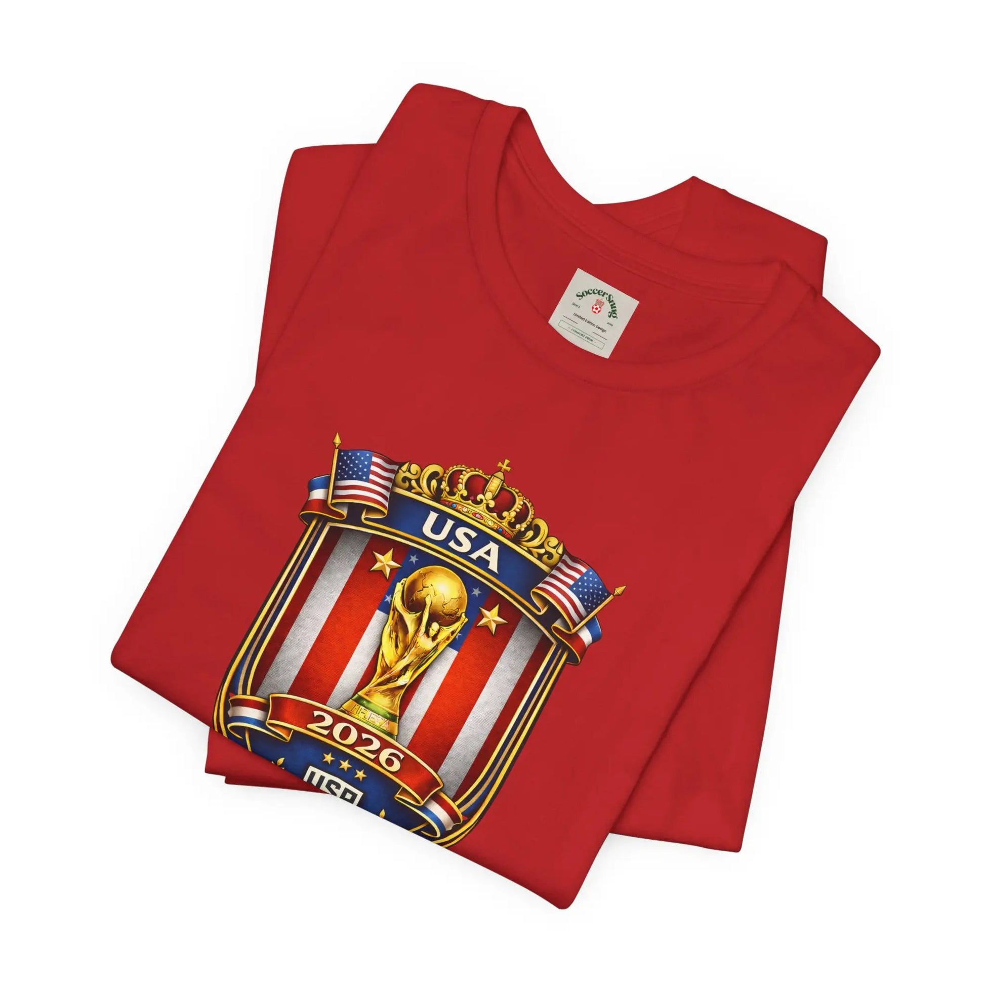 USA Soccer 2026 World Cup Crest T-Shirt by Printify