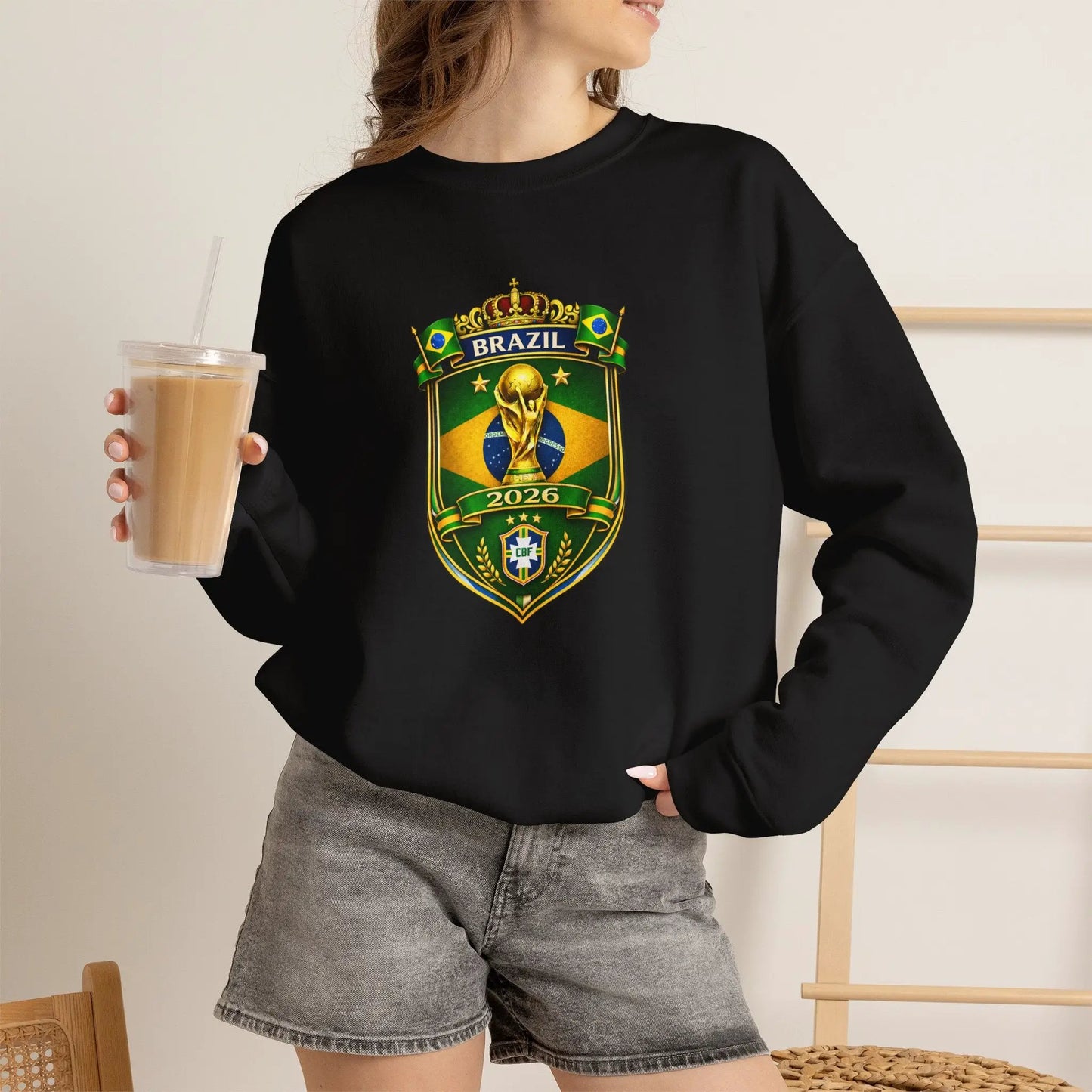 Brazil World Cup 2026 Crewneck Sweatshirt by Printify