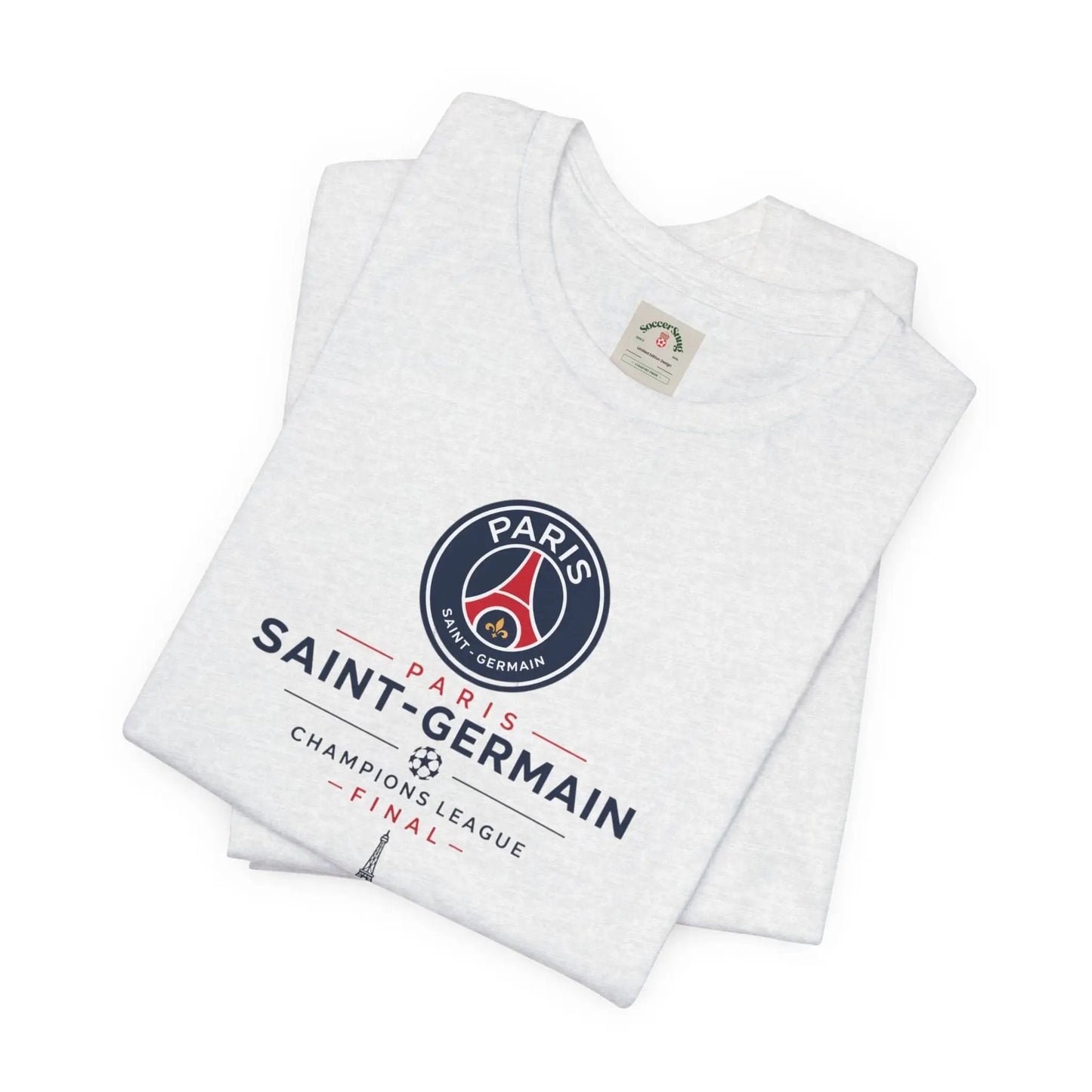 PSG Champions League Final Unisex Soccer Jersey Short Sleeve Tee by Printify
