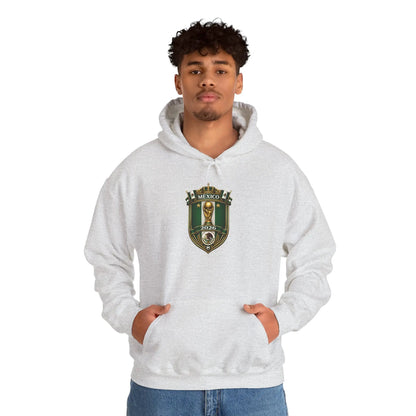 Mexico World Cup Slytherin Crest Hoodie Green Shield Pullover by Printify