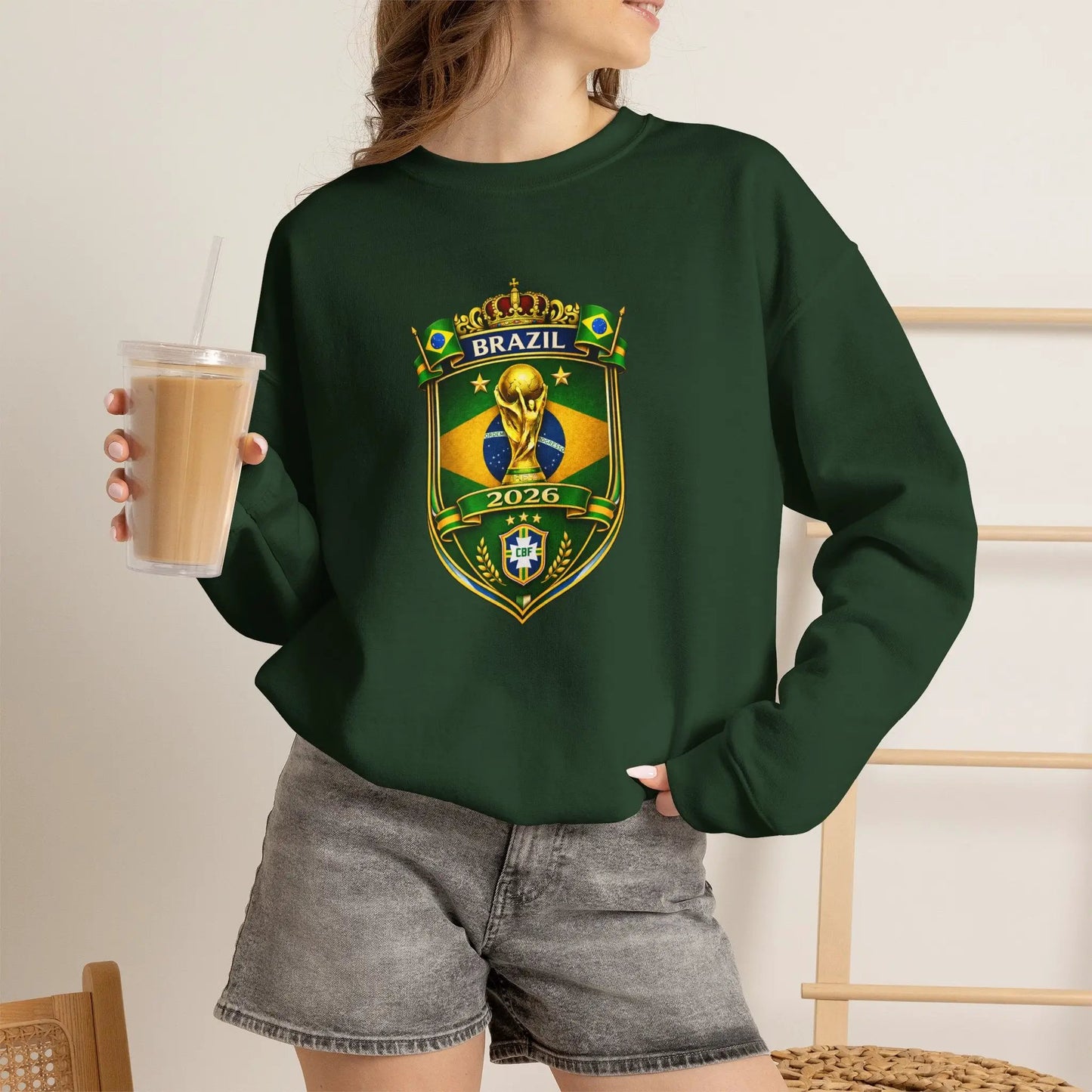 Brazil World Cup 2026 Crewneck Sweatshirt by Printify
