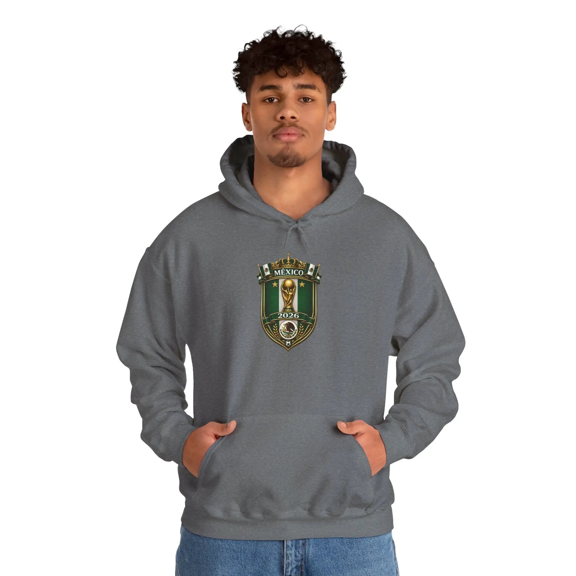 Mexico World Cup Slytherin Crest Hoodie Green Shield Pullover by Printify