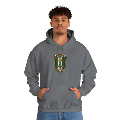 Mexico World Cup Slytherin Crest Hoodie Green Shield Pullover by Printify
