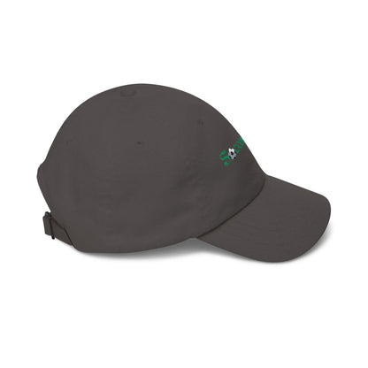 SoccerSnug Embroidered Dad Cap Casual Soccer Fan Baseball Hat by Printify