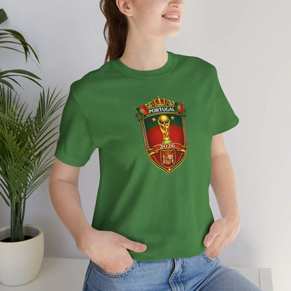 Portugal World Cup Soccer Crest Tee by Printify