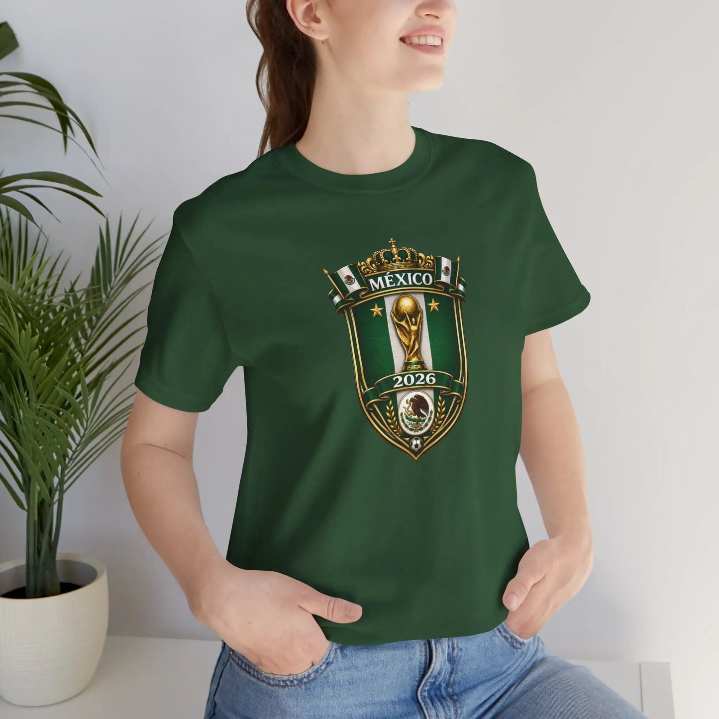 Mexico 2026 World Cup Crest T-Shirt — Soccer Fan Jersey Tee by Printify