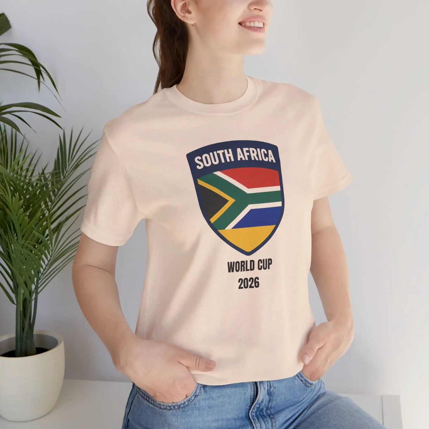 South Africa World Cup 2026 Unisex Cotton Crew Tee by Printify