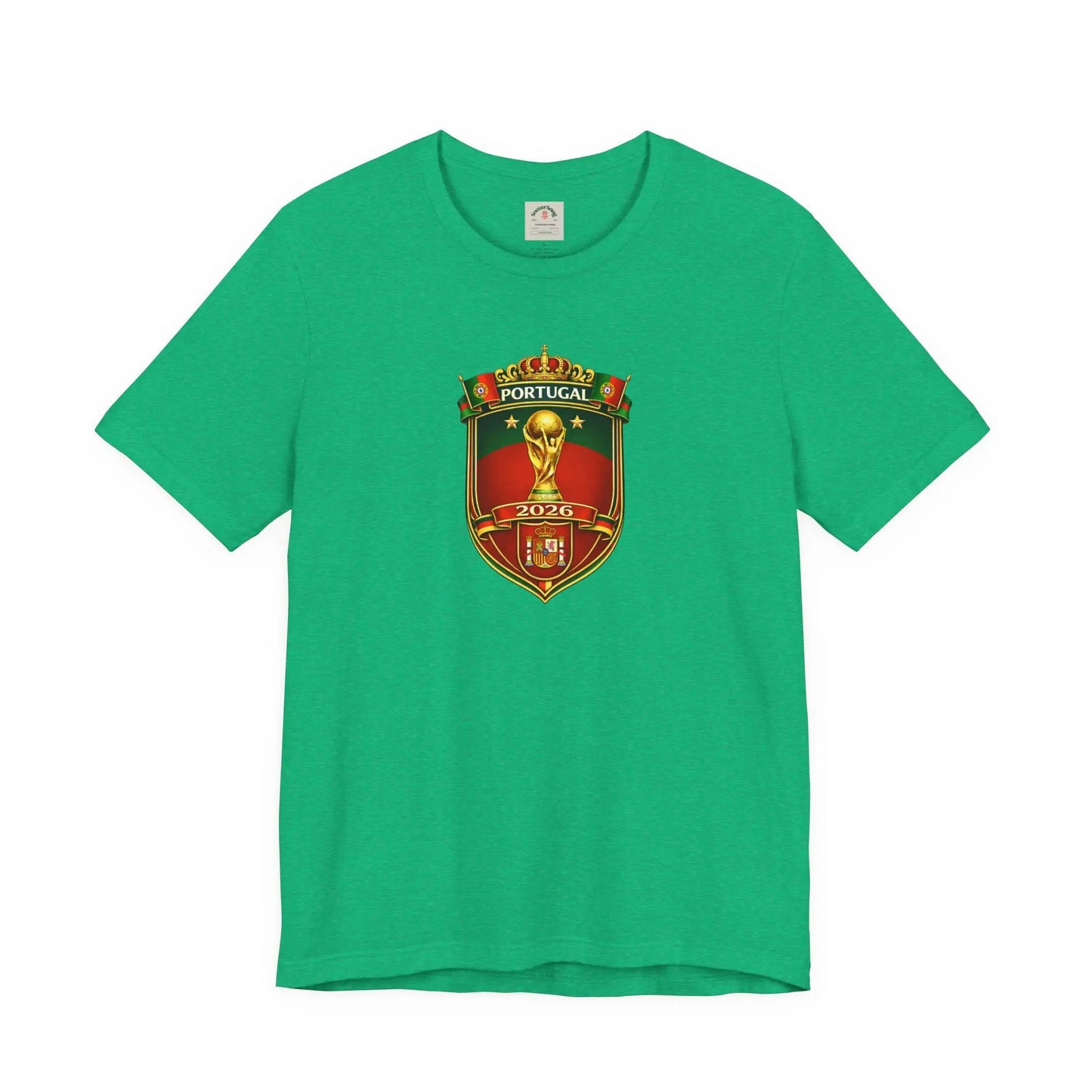 Portugal World Cup Soccer Crest Tee by Printify