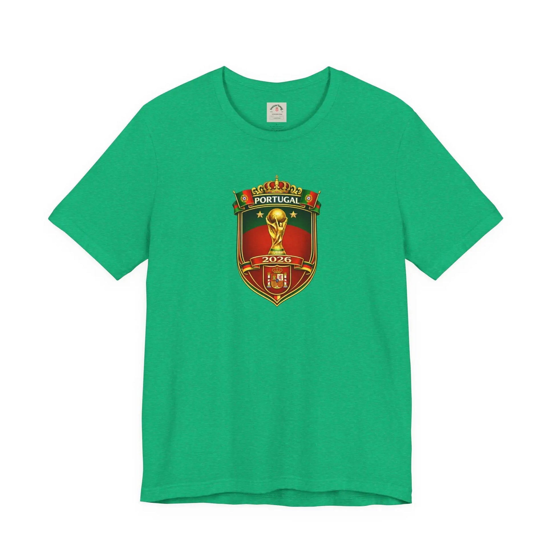 Portugal World Cup Soccer Crest Tee by Printify
