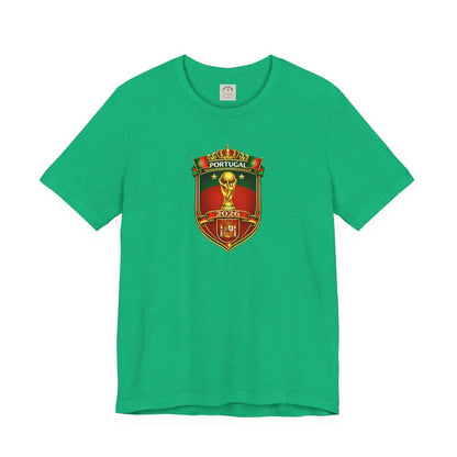Portugal World Cup Soccer Crest Tee by Printify