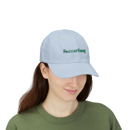 SoccerSnug Embroidered Dad Cap Casual Soccer Fan Baseball Hat by Printify