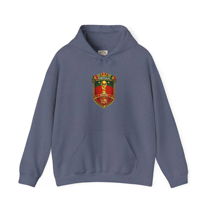 Portugal Football Crest Hoodie — Retro Soccer Emblem Sweatshirt by Printify