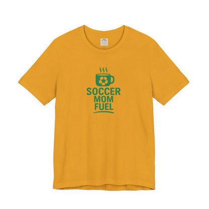 Soccer Mom Fuel T-Shirt — Coffee & Soccer Graphic Tee for Sports Moms by Printify