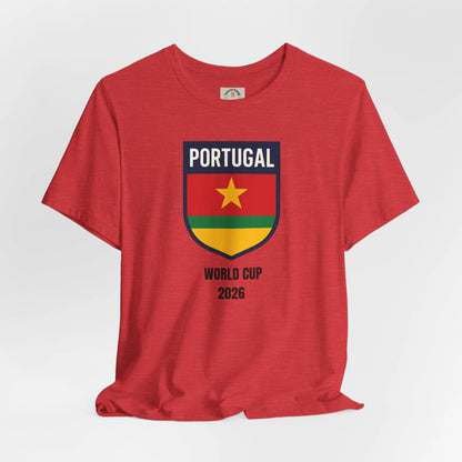 Portugal World Cup 2026 Unisex Premium Fitted Cotton Crew Neck Tee by Printify