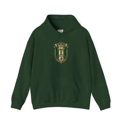 Mexico World Cup Slytherin Crest Hoodie – Hogwarts House Green Shield Pullover by Printify