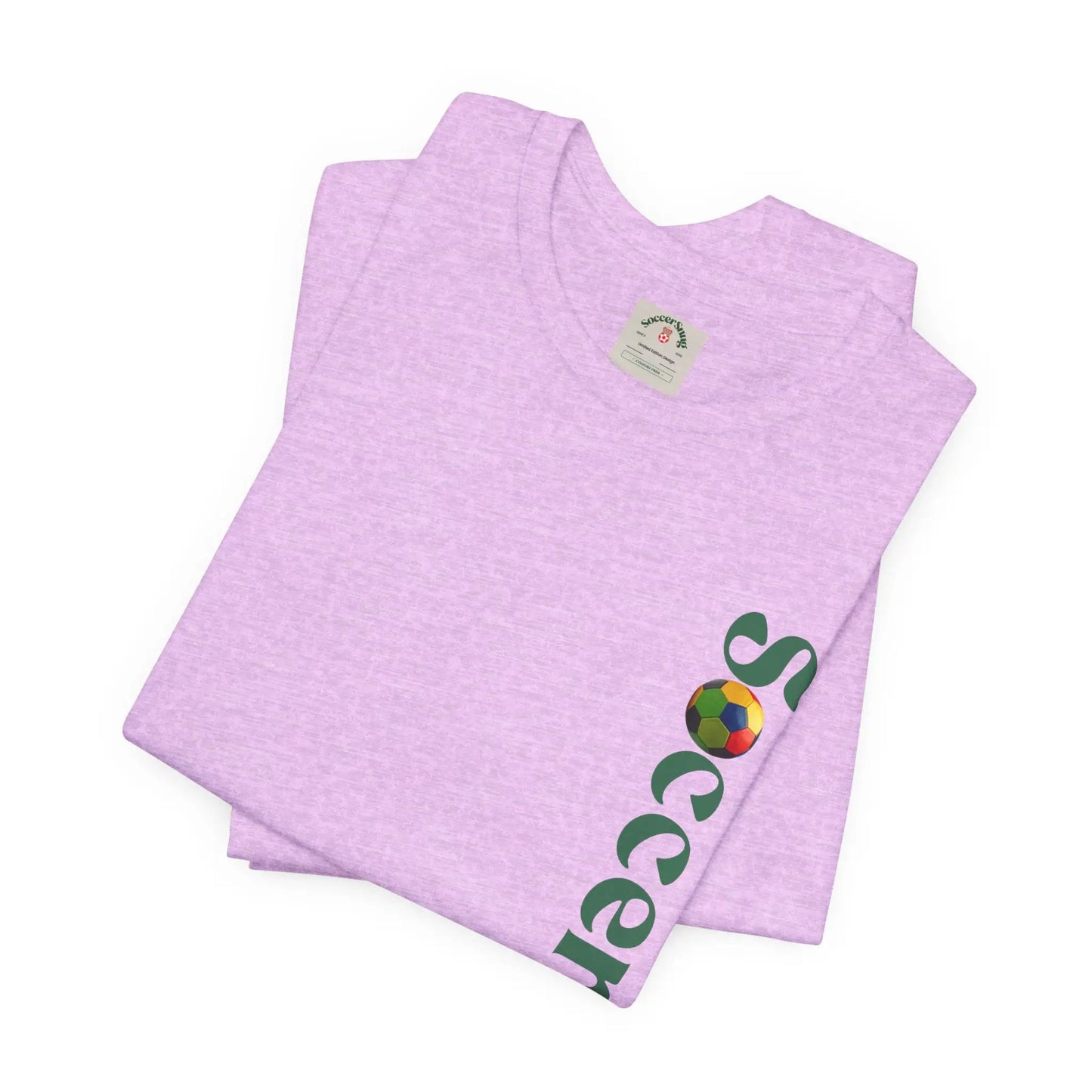 SoccerSnug Vertical Logo Tee Casual Soccer Fan Shirt by Printify