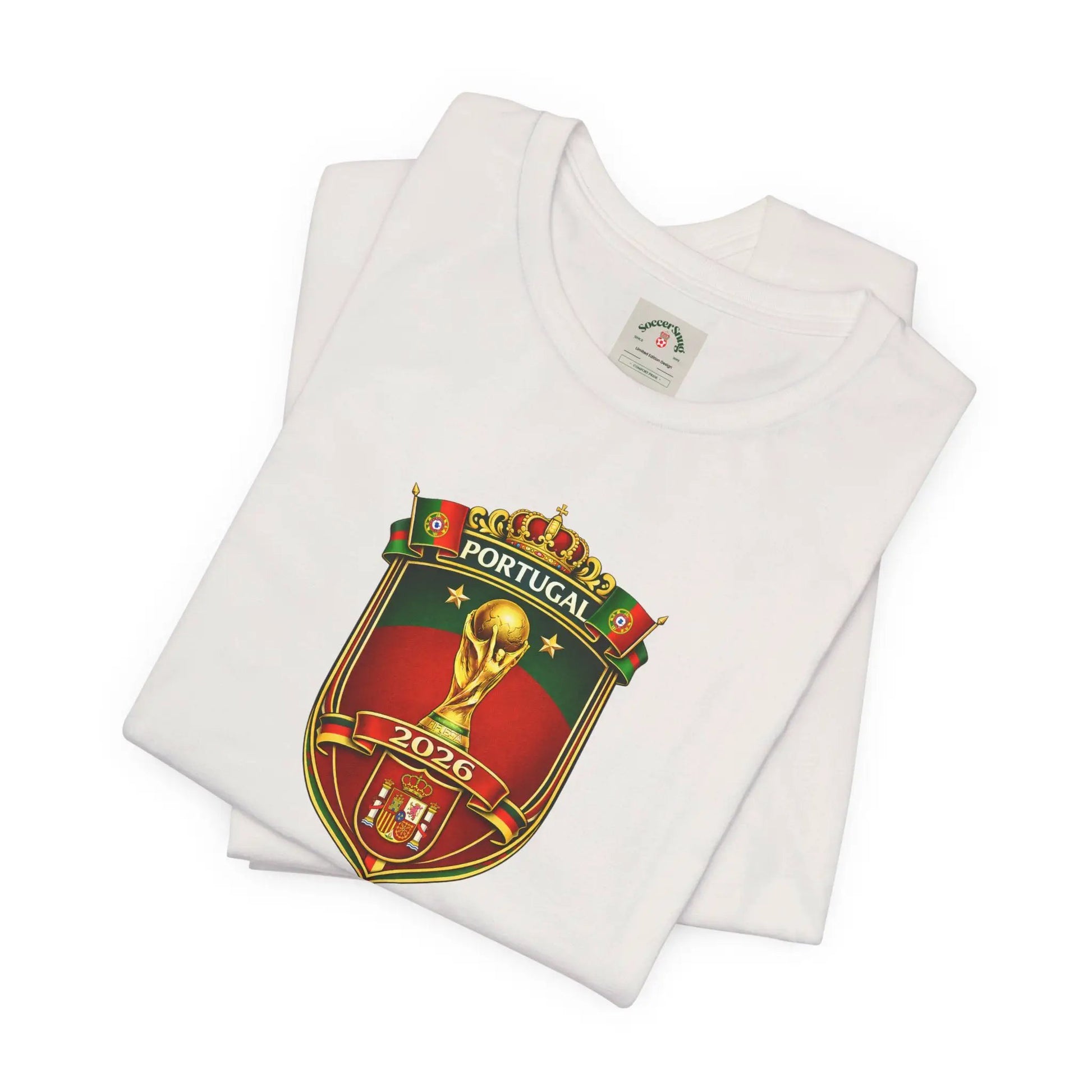 Portugal World Cup Soccer Crest Tee by Printify