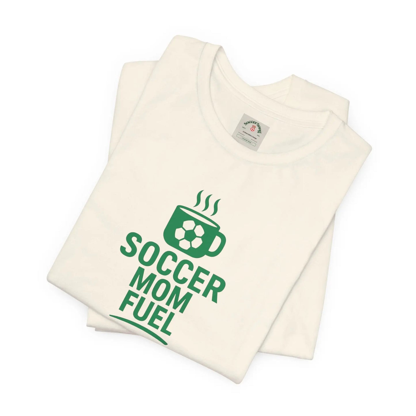 Soccer Mom Fuel T-Shirt — Coffee & Soccer Graphic Tee for Sports Moms by Printify