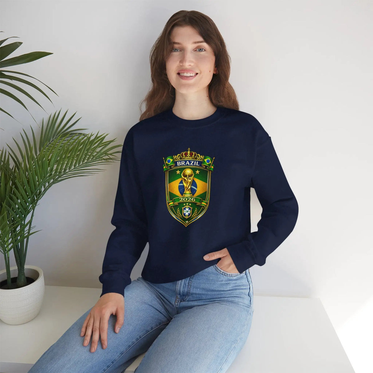 Brazil World Cup 2026 Crewneck Sweatshirt by Printify
