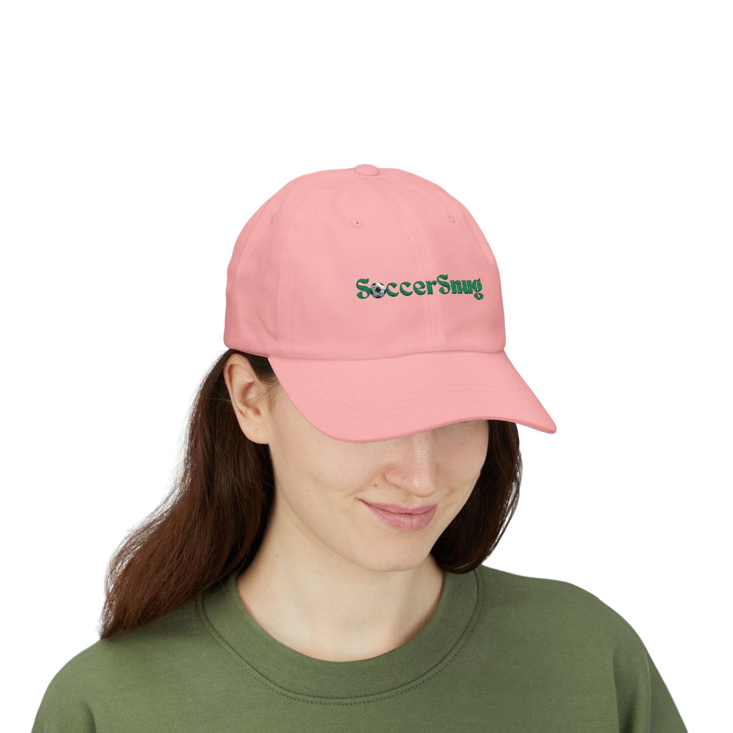 SoccerSnug Embroidered Dad Cap Casual Soccer Fan Baseball Hat by Printify