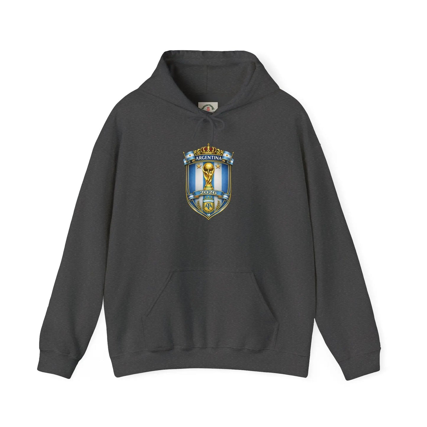 Soccer Trophy Crest Hoodie - Champion Shield Football Pullover by Printify
