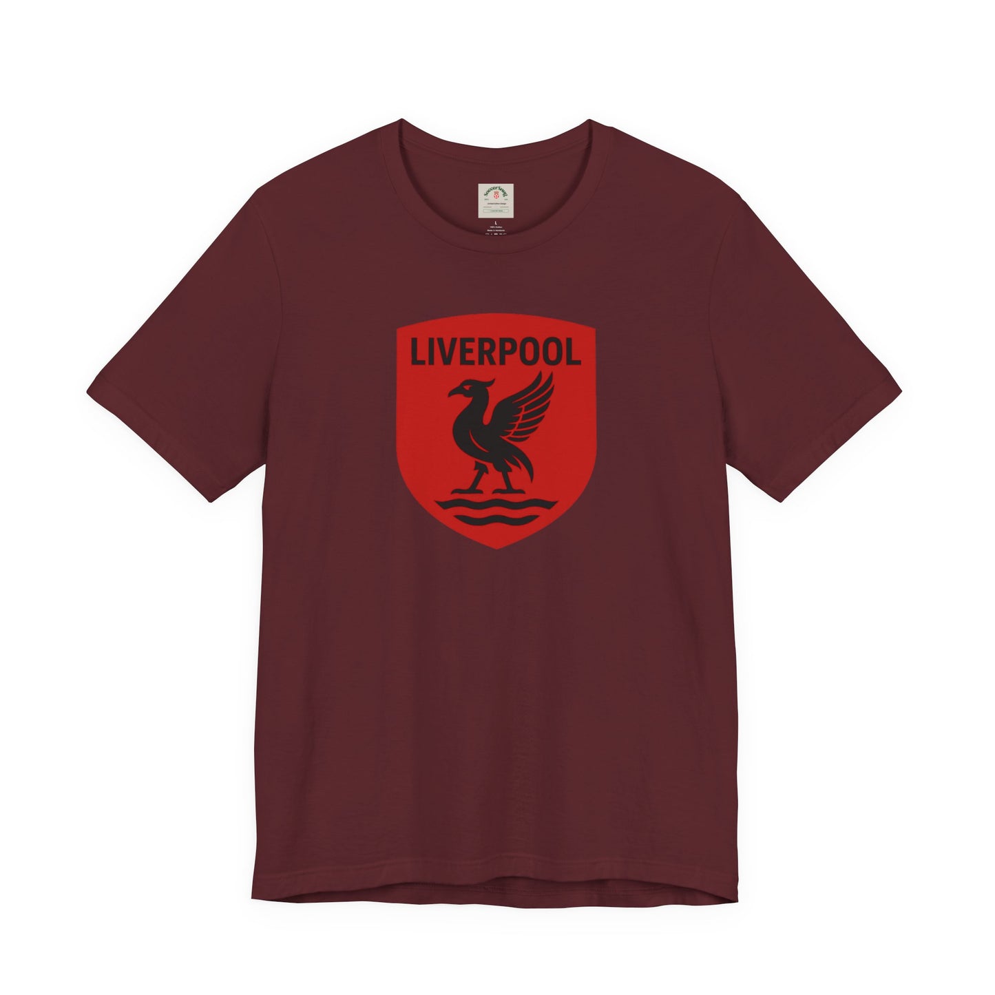 Liverpool Crest T Shirt Retro Red Shield Football Tee