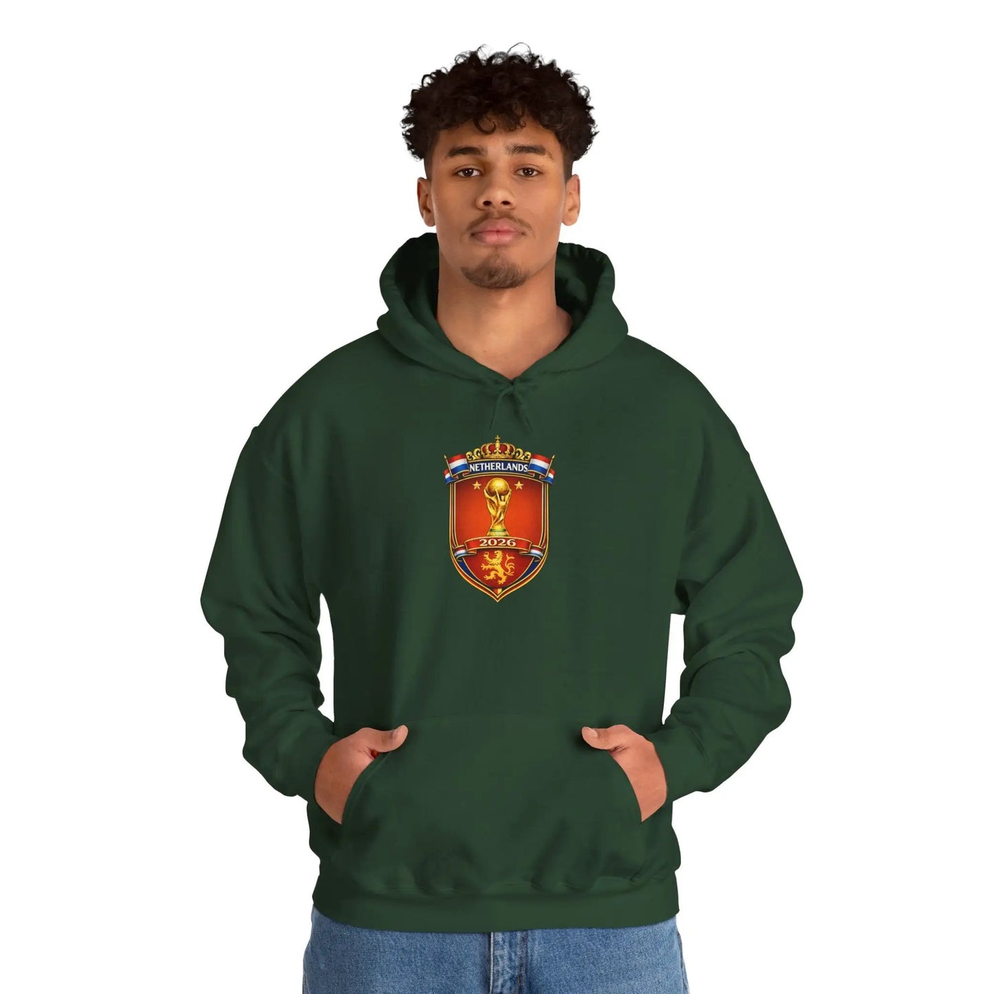 Netherlands World Cup 2026 Crest Hoodie Lion Shield Emblem Sweatshirt by Printify