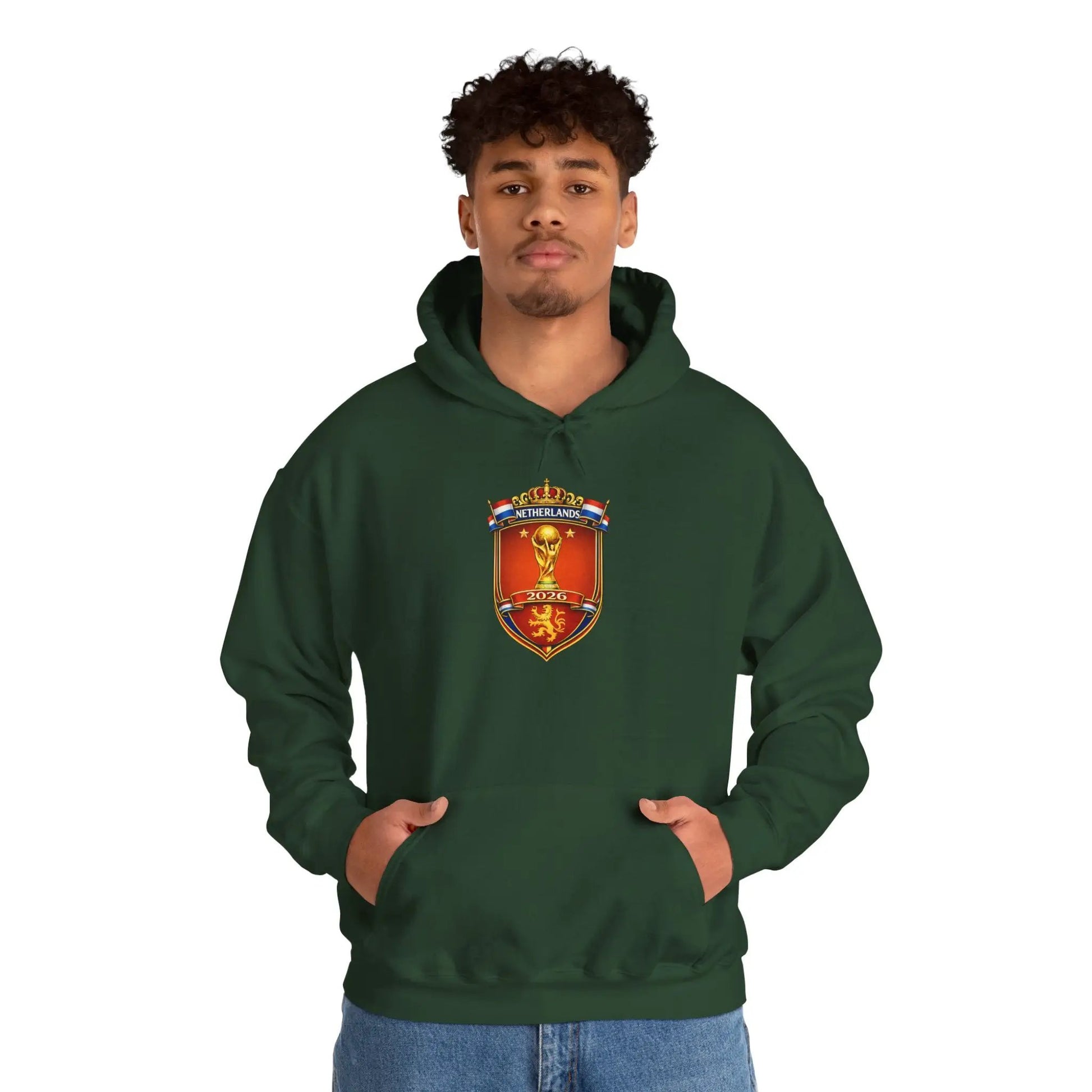 Netherlands World Cup 2026 Crest Hoodie Lion Shield Emblem Sweatshirt by Printify