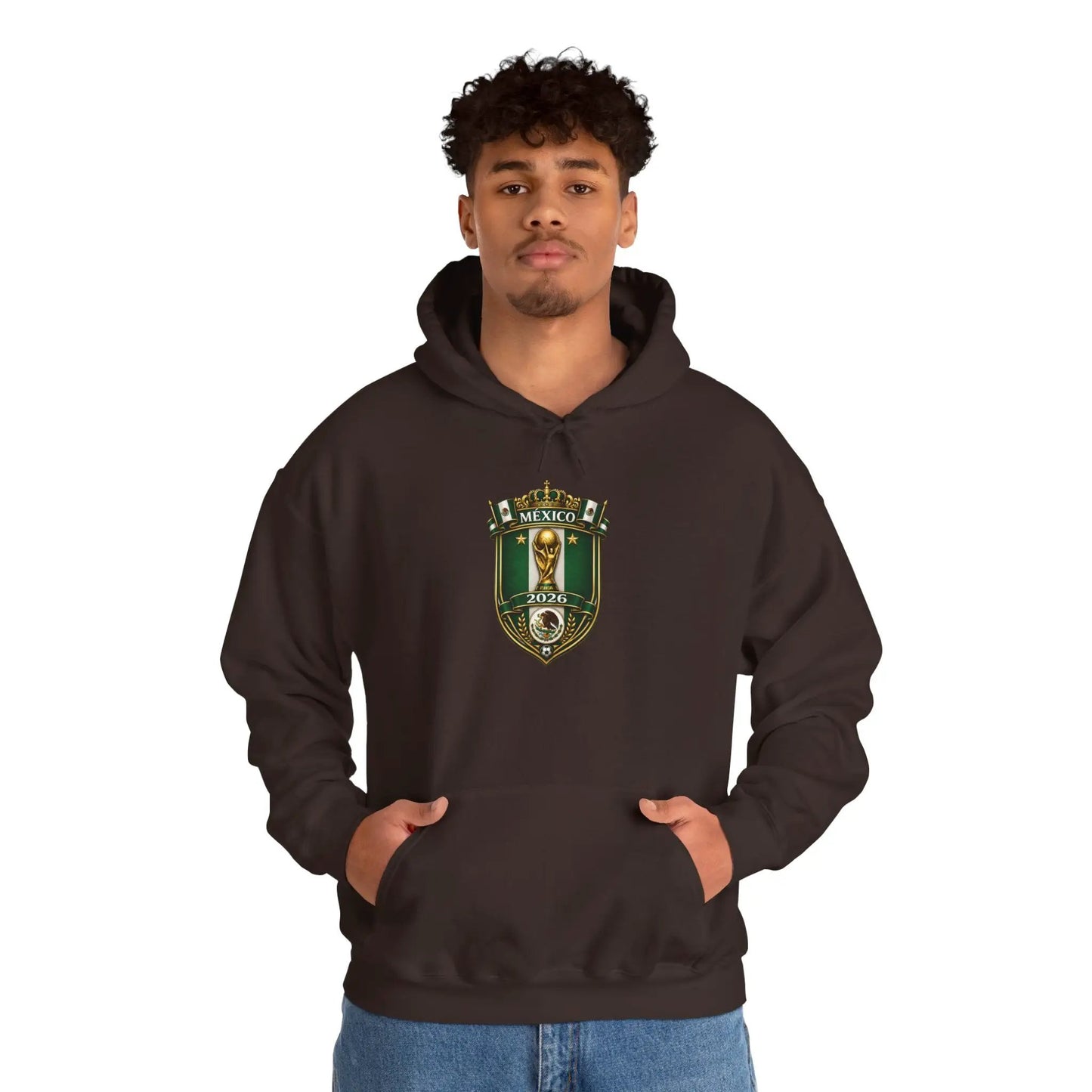Mexico World Cup Slytherin Crest Hoodie Green Shield Pullover by Printify