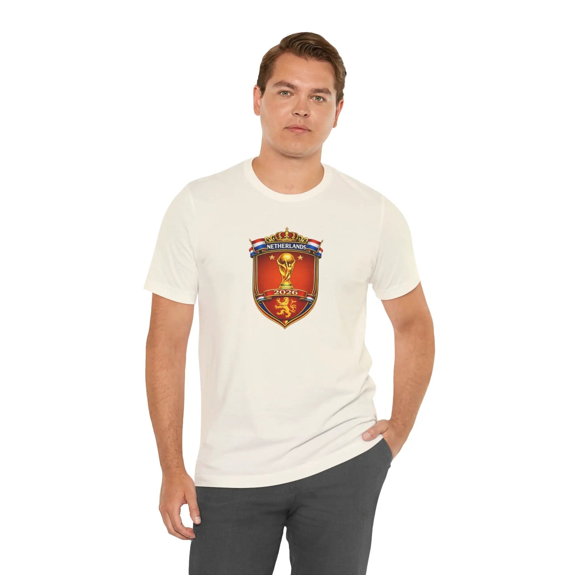 Netherlands World Cup 2026 Soccer Crest T-Shirt by Printify