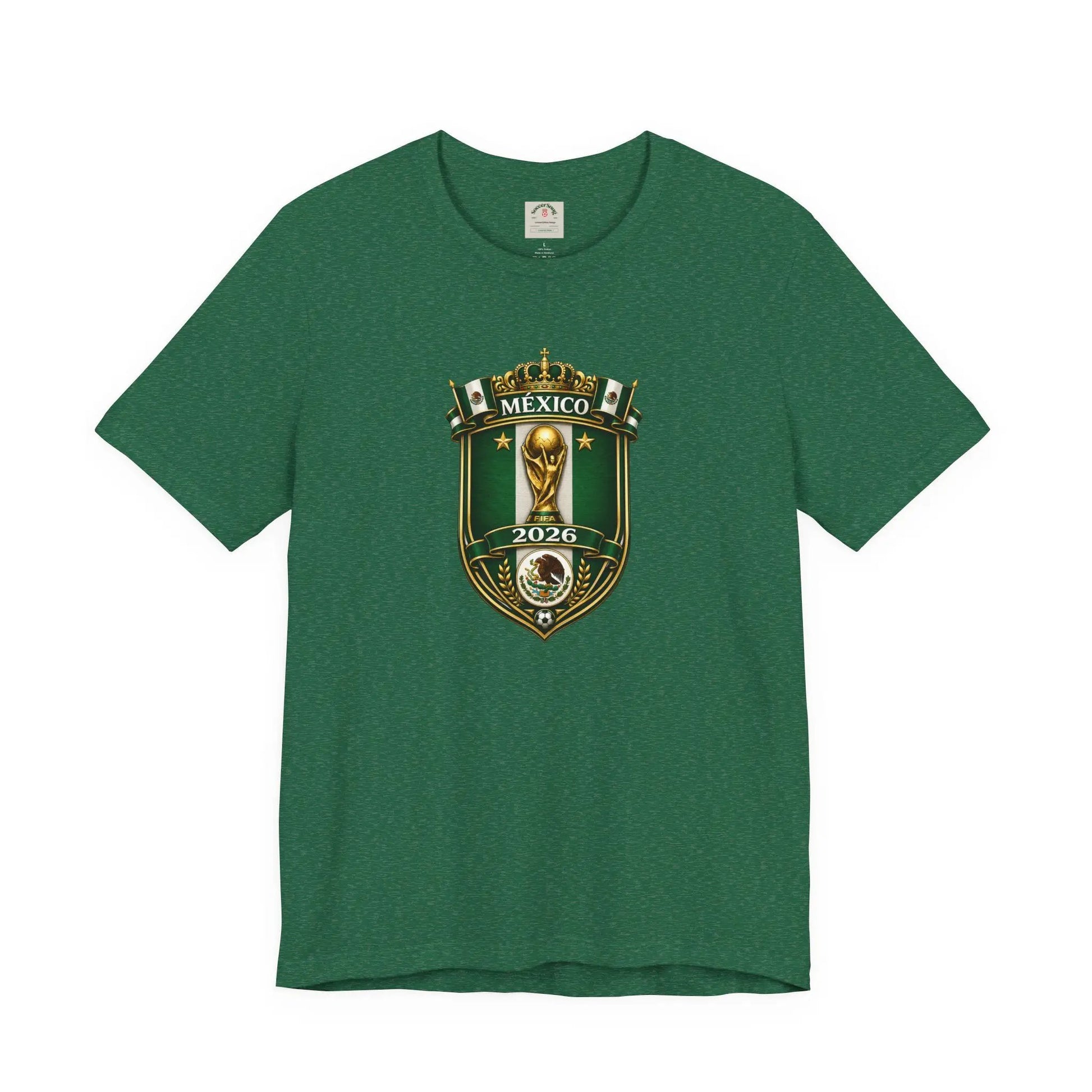 Mexico 2026 World Cup Crest T-Shirt — Soccer Fan Jersey Tee by Printify