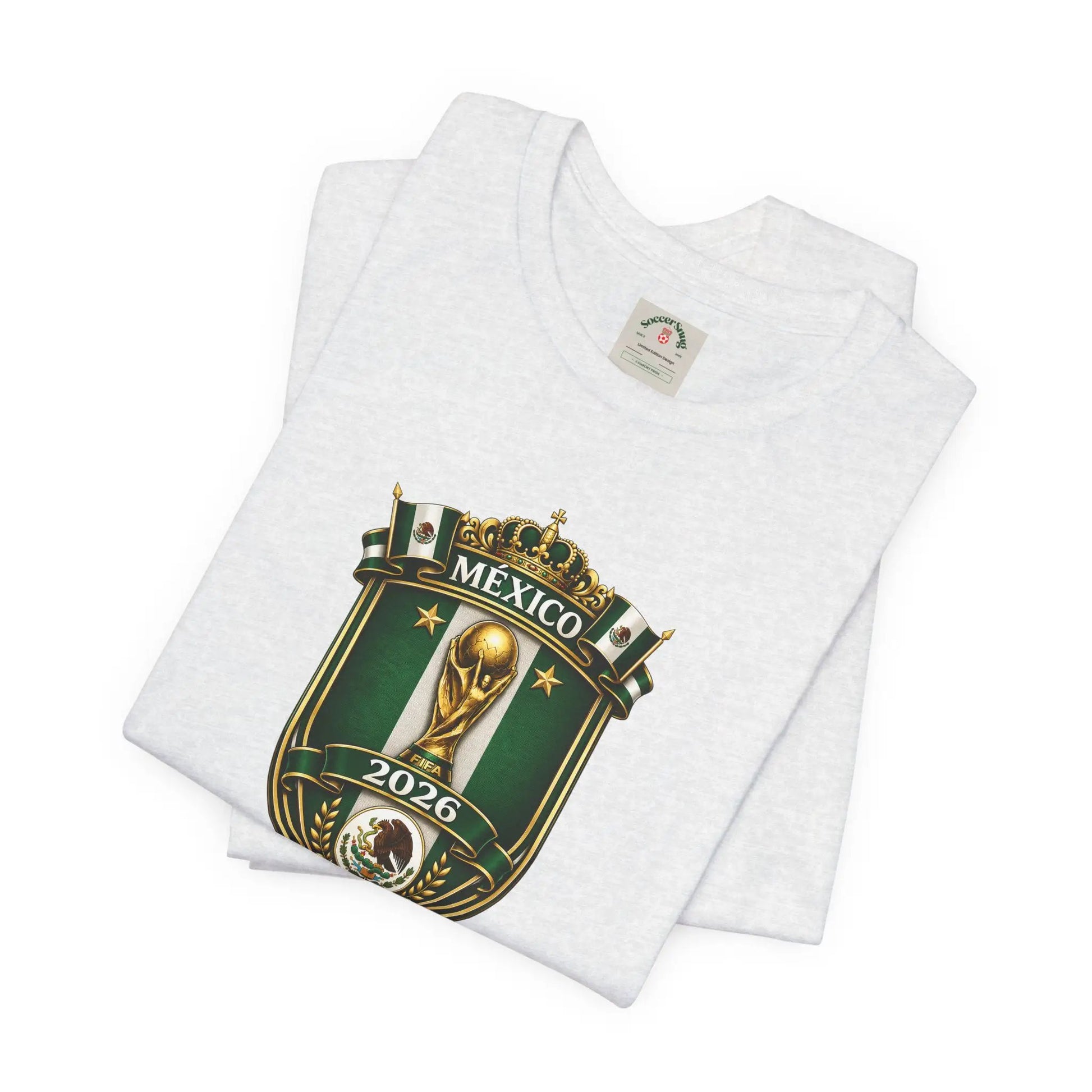 Mexico 2026 World Cup Crest T-Shirt — Soccer Fan Jersey Tee by Printify