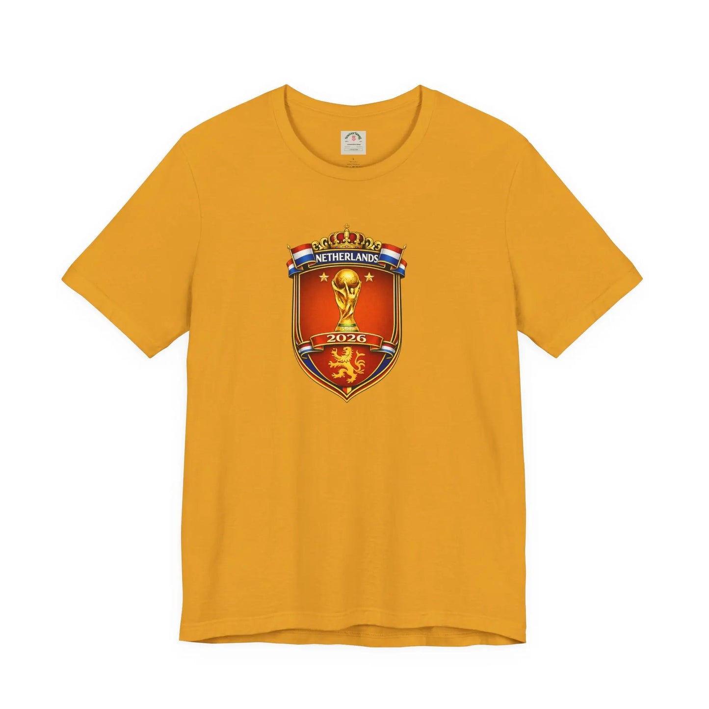 Netherlands World Cup 2026 Soccer Crest T-Shirt by Printify